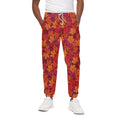 Autumn Maple Leaves Pattern Print Cotton Sweatpants