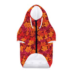 Autumn Maple Leaves Pattern Print Dog Zip Up Hoodie