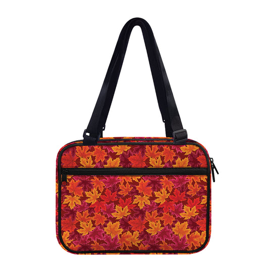 Autumn Maple Leaves Pattern Print Double Strap Bible Bag