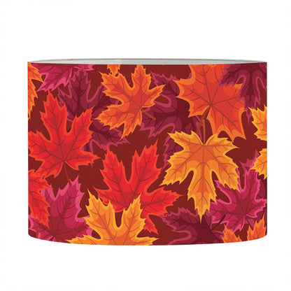 Autumn Maple Leaves Pattern Print Drum Lamp Shade