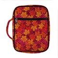 Autumn Maple Leaves Pattern Print Front Pocket Bible Bag