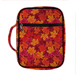 Autumn Maple Leaves Pattern Print Front Pocket Bible Bag