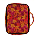 Autumn Maple Leaves Pattern Print Front Pocket Bible Bag