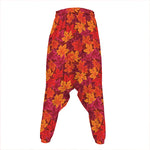 Autumn Maple Leaves Pattern Print Hammer Pants