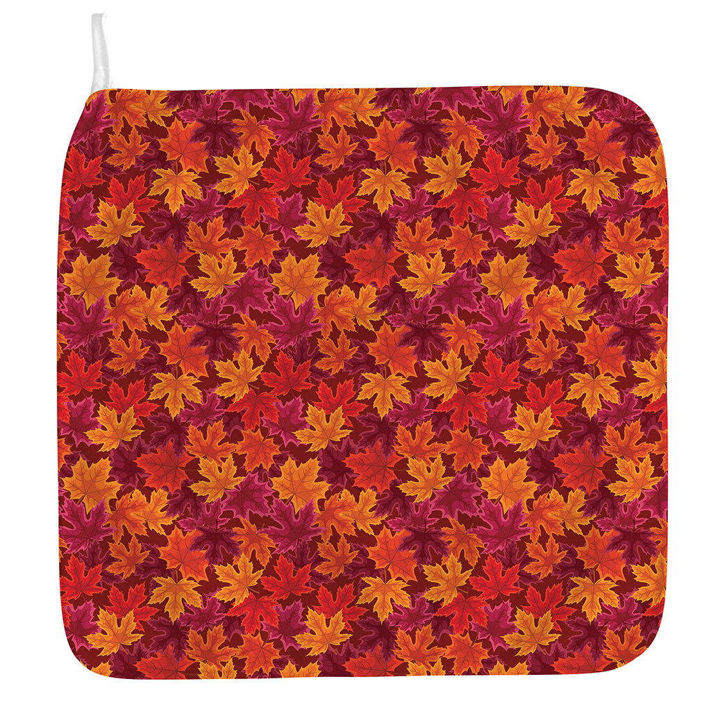 Autumn Maple Leaves Pattern Print Hand Towel