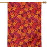 Autumn Maple Leaves Pattern Print House Flag