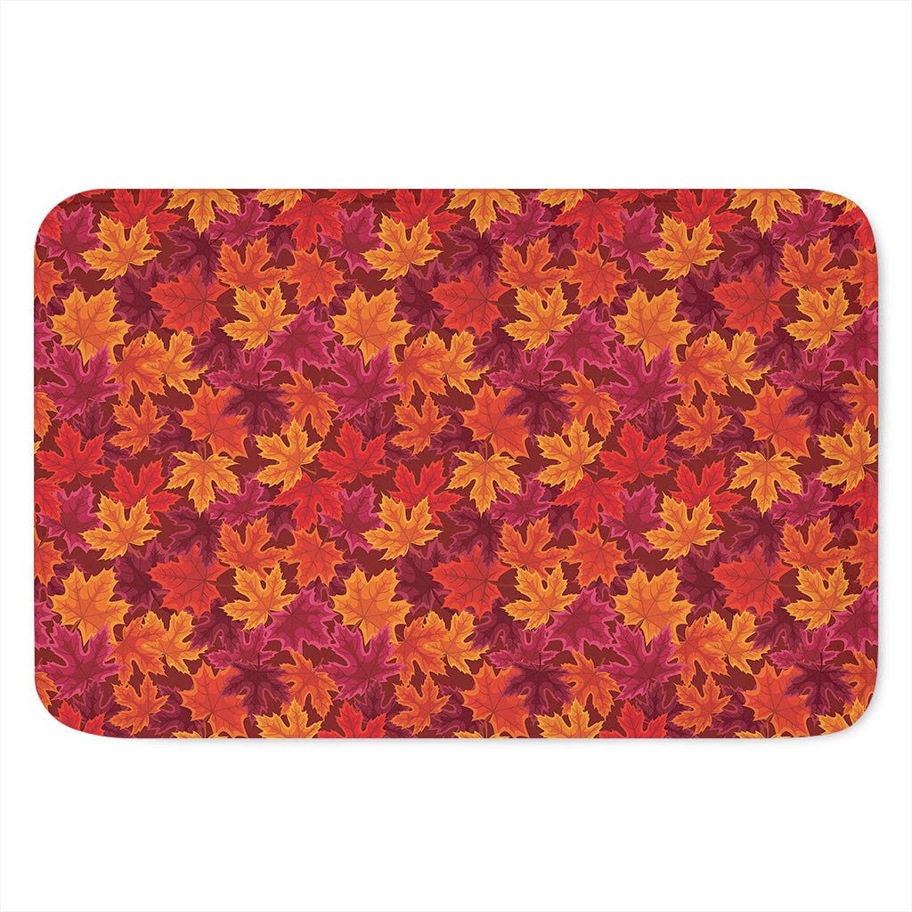 Autumn Maple Leaves Pattern Print Indoor Door Mat