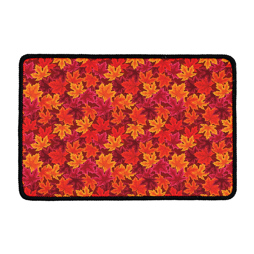 Autumn Maple Leaves Pattern Print Kitchen Mat