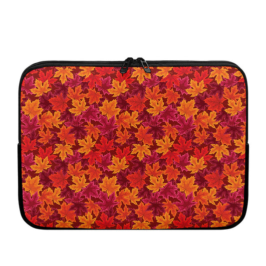 Autumn Maple Leaves Pattern Print Laptop Sleeve