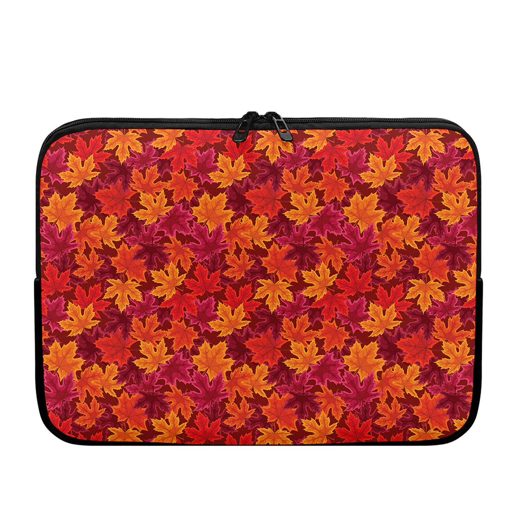 Autumn Maple Leaves Pattern Print Laptop Sleeve