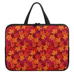 Autumn Maple Leaves Pattern Print Laptop Sleeve With Handle