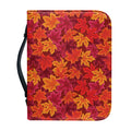 Autumn Maple Leaves Pattern Print Leather Bible Cover