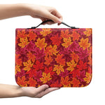 Autumn Maple Leaves Pattern Print Leather Bible Cover