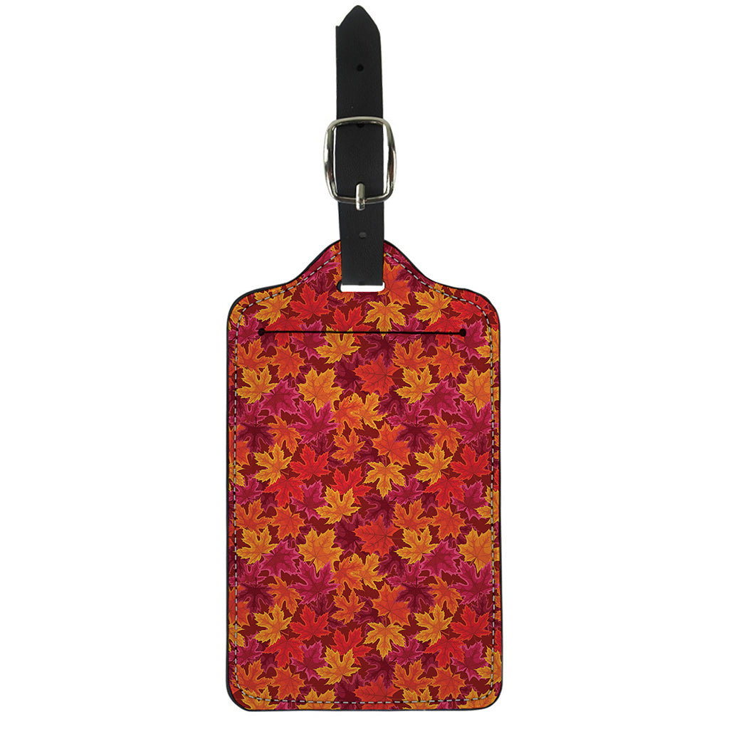 Autumn Maple Leaves Pattern Print Luggage Tag