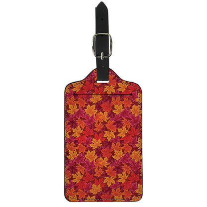 Autumn Maple Leaves Pattern Print Luggage Tag