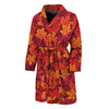 Autumn Maple Leaves Pattern Print Men's Bathrobe