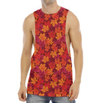 Autumn Maple Leaves Pattern Print Men's Muscle Tank Top