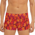 Autumn Maple Leaves Pattern Print Men's Short Boxer Briefs