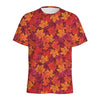 Autumn Maple Leaves Pattern Print Men's Sports T-Shirt