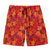 Autumn Maple Leaves Pattern Print Men's Swim Trunks