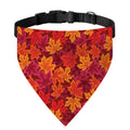 Autumn Maple Leaves Pattern Print Over The Collar Dog Bandana