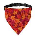 Autumn Maple Leaves Pattern Print Over The Collar Dog Bandana