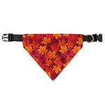 Autumn Maple Leaves Pattern Print Over The Collar Dog Bandana