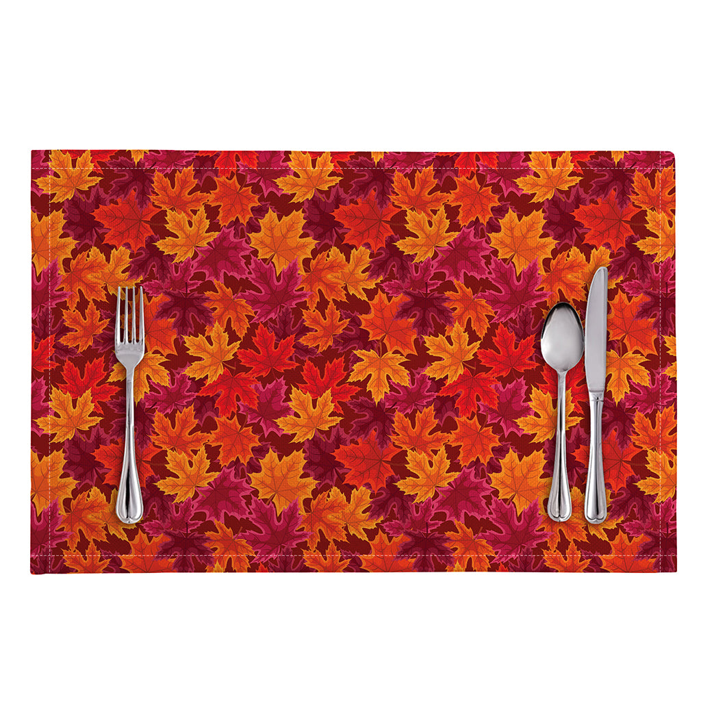 Autumn Maple Leaves Pattern Print Placemat