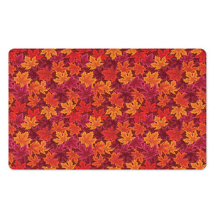 Autumn Maple Leaves Pattern Print Polyester Doormat