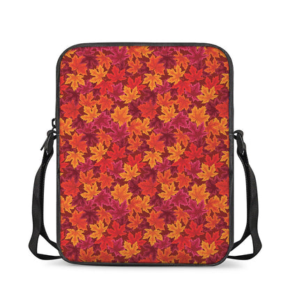 Autumn Maple Leaves Pattern Print Rectangular Crossbody Bag