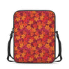 Autumn Maple Leaves Pattern Print Rectangular Crossbody Bag