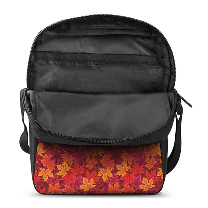 Autumn Maple Leaves Pattern Print Rectangular Crossbody Bag