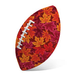 Autumn Maple Leaves Pattern Print Rugby Ball
