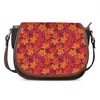 Autumn Maple Leaves Pattern Print Saddle Bag