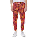 Autumn Maple Leaves Pattern Print Scuba Joggers