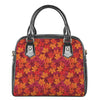 Autumn Maple Leaves Pattern Print Shoulder Handbag