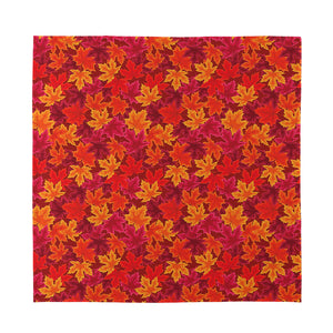 Autumn Maple Leaves Pattern Print Silk Bandana