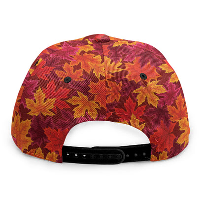 Autumn Maple Leaves Pattern Print Snapback Cap