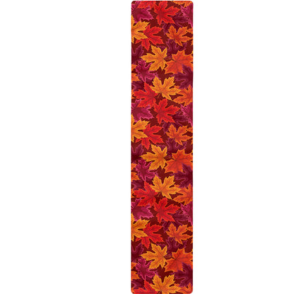 Autumn Maple Leaves Pattern Print Table Runner