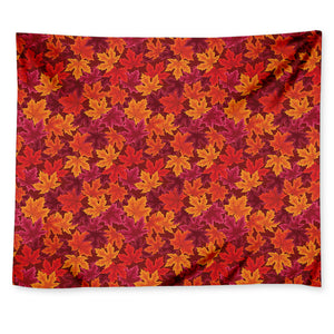 Autumn Maple Leaves Pattern Print Tapestry