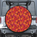 Autumn Maple Leaves Pattern Print Tire Cover