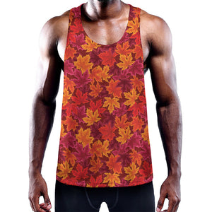 Autumn Maple Leaves Pattern Print Training Tank Top