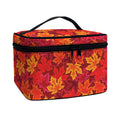 Autumn Maple Leaves Pattern Print Travel Makeup Bag