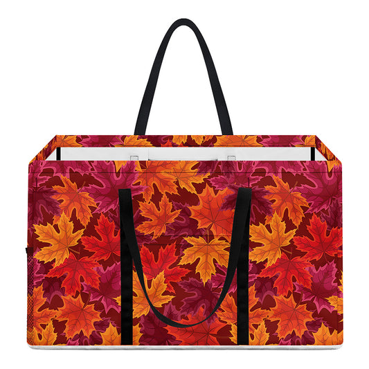 Autumn Maple Leaves Pattern Print Utility Tote Bag