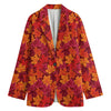 Autumn Maple Leaves Pattern Print Women's Blazer