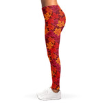 Autumn Maple Leaves Pattern Print Women's Leggings