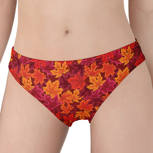 Autumn Maple Leaves Pattern Print Women's Panties