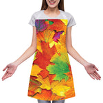 Autumn Maple Leaves Print Adjustable Apron