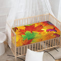 Autumn Maple Leaves Print Baby Crib Sheet