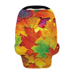 Autumn Maple Leaves Print Baby Seat Cover
